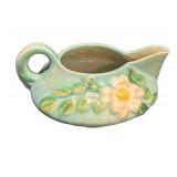 K4 - Vintage Roseville White Rose Petite Creamer