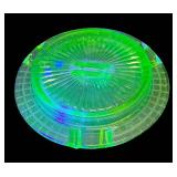K4 - Vintage Hazel Atlas Uranium Glass Ashtray