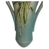 K4 - Vintage Roseville Pottery Moss Wall Pocket Vase
