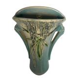 K4 - Vintage Roseville Pottery Moss Wall Pocket Vase