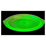K3 - Vintage Hocking Uranium Glass Platter