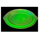 K3 - Vintage Hocking Uranium Glass Platter