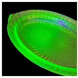 K3 - Vintage Hocking Uranium Glass Platter