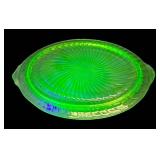 K3 - Vintage Hocking Uranium Glass Platter