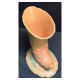 K3 - Vintage Weller Wild Rose Cornucopia Vase
