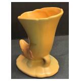 K3 - Vintage Weller Wild Rose Cornucopia Vase