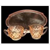 I5 - Vintage Pink Depression Glass Serving Pieces by Fostoria, Hocking, Imperial and More