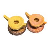 I4 - Two Vintage Roseville Wincraft Candleholders