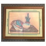 W - "Western Style Cactus" Print by Gail Brown