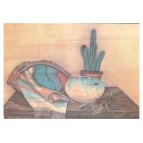 W - "Western Style Cactus" Print by Gail Brown