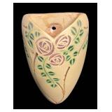 I4 - Antique Roseville Velmoss Scoll Line Wall Pocket