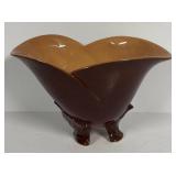 I5 - Vintage Roseville Mayfair Brown Vase & Shell Dish