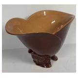 I5 - Vintage Roseville Mayfair Brown Vase & Shell Dish