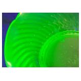 I5 - Vintage Hocking Uranium Glass Spiral Bowl
