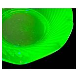 I5 - Vintage Hocking Uranium Glass Spiral Bowl