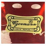 I4 - Vintage Egermann Red Cut-to-Clear Vase