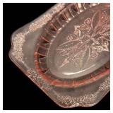 J2 - Vintage Pink Depression Glass Serving Pieces