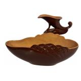 J2 - Vintage Roseville Pottery Mayfair Bowl & Cornucopia Vase