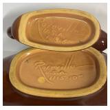 J2 - Vintage Roseville Pottery Mayfair Bowl & Cornucopia Vase
