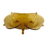 J2 - Mixed Lot Vintage Amber Glass Serving Pieces - Lancaster, Cambridge, Federal Glass and More