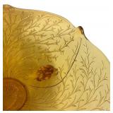 J2 - Mixed Lot Vintage Amber Glass Serving Pieces - Lancaster, Cambridge, Federal Glass and More