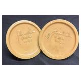 J1 - Pair of Vintage Roseville White Rose Candle Holders