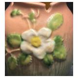 J3 - Vintage Roosevelt Pottery White Rose Vase