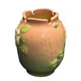 J3 - Vintage Roosevelt Pottery White Rose Vase