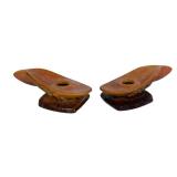 J1 - Pair of Vintage Roseville Wincraft Candle Holders