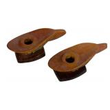 J1 - Pair of Vintage Roseville Wincraft Candle Holders