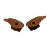J1 - Pair of Vintage Roseville Wincraft Candle Holders