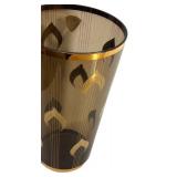 W - Vintage Murmac Art Deco Smoked Tawny Glass Vase