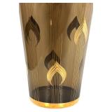 W - Vintage Murmac Art Deco Smoked Tawny Glass Vase