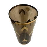 W - Vintage Murmac Art Deco Smoked Tawny Glass Vase