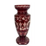 W - Vintage Egermann Ruby Red Vase
