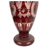 W - Vintage Egermann Ruby Red Vase