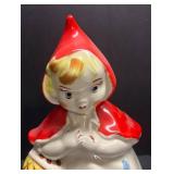 W - Vintage Hull Little Red Riding Hood Cookie Jar by Louise Bauer