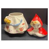 W - Vintage Hull Little Red Riding Hood Cookie Jar by Louise Bauer
