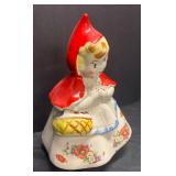 W - Vintage Hull Little Red Riding Hood Cookie Jar by Louise Bauer