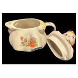 K1 - Vintage Hull Little Red Riding Hood Teapot, Creamer Pitcher and Sugar Dish