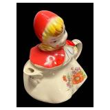K1 - Vintage Hull Little Red Riding Hood Teapot, Creamer Pitcher and Sugar Dish