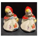 L4 - Vintage Hull Little Red Riding Hood String Dispenser, Salt/Pepper Shakers and Book