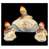 G3 - Vintage Hull Little Red Riding Hood Butter Dish & Salt and Pepper Shakers