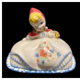 G3 - Vintage Hull Little Red Riding Hood Butter Dish & Salt and Pepper Shakers