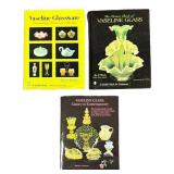 W - Trio of Vaseline Glass Reference Books