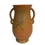 Vintage Weller Wild Rose Double Loop Handled Vase