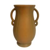 Vintage Weller Wild Rose Double Loop Handled Vase