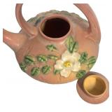 H5 - Vintage Roseville White Rose Teapot