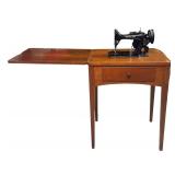 S - Vintage Singer 99K Sewing Machine Table with Cabinet and Machine