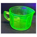 A1 - Vintage Hocking Uranium Glass Sugar Dish and Creamer